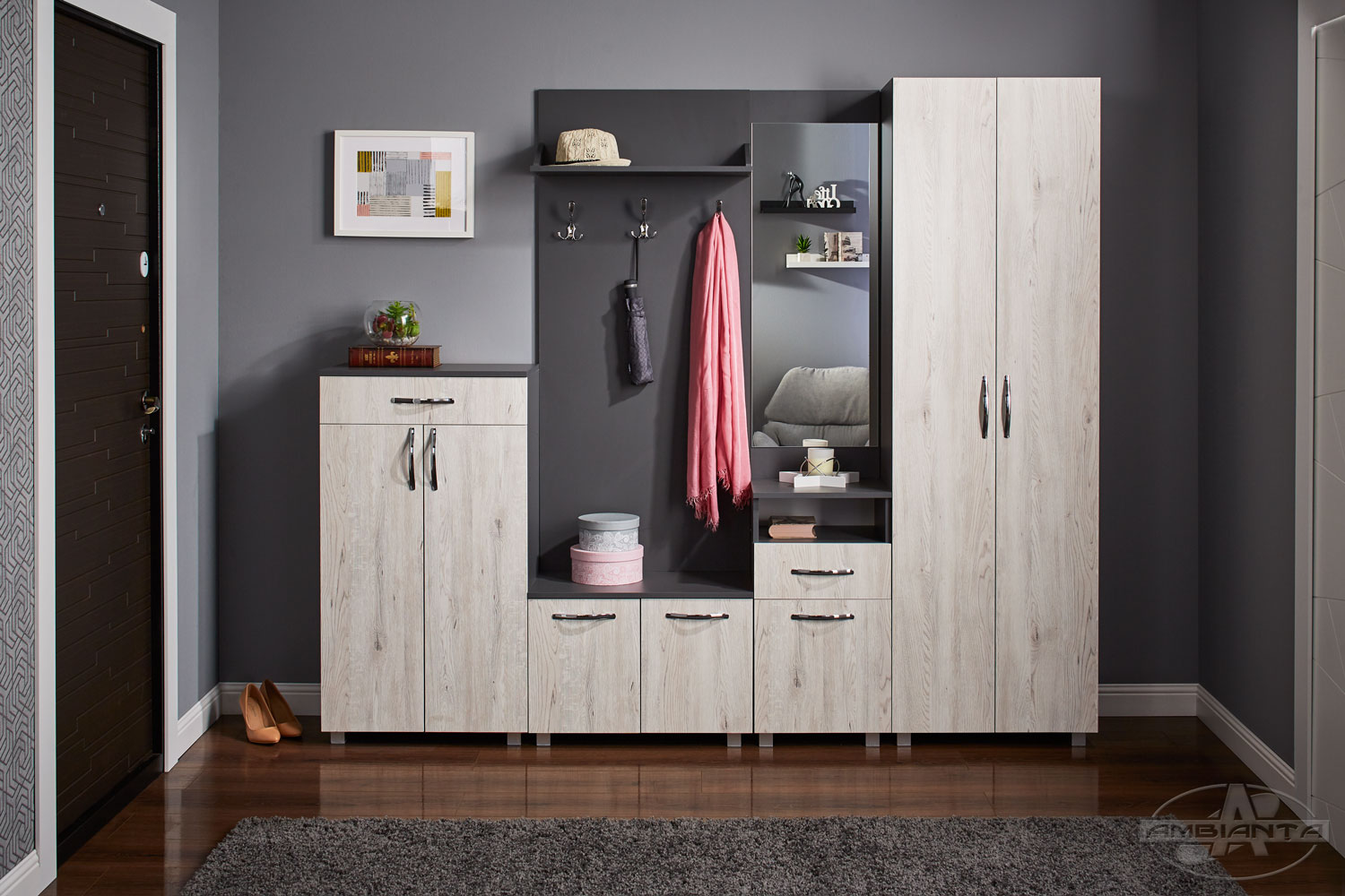 BRUNO wardrobe 0,6m — Graphite