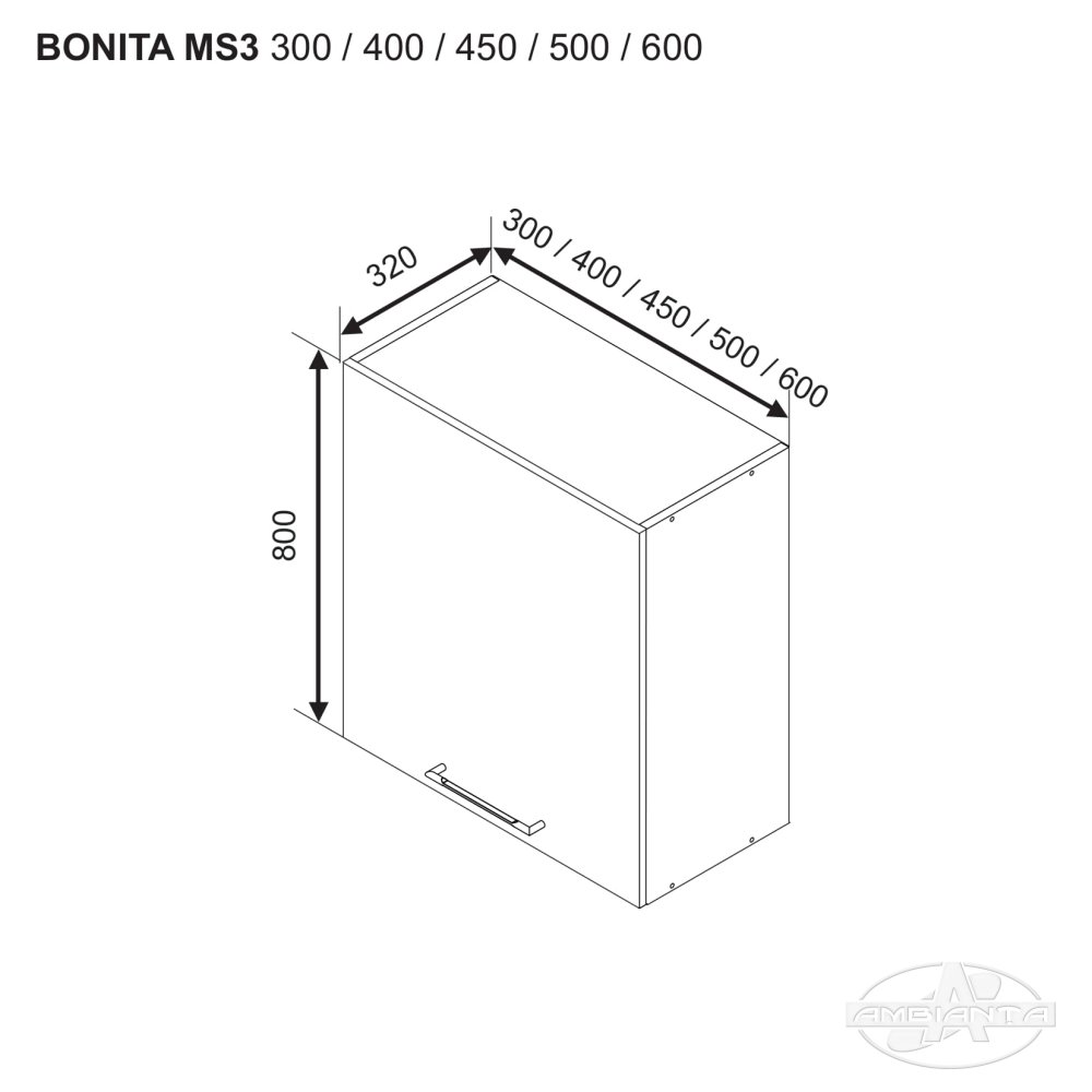 Upper module BONITA MS3 500 — White