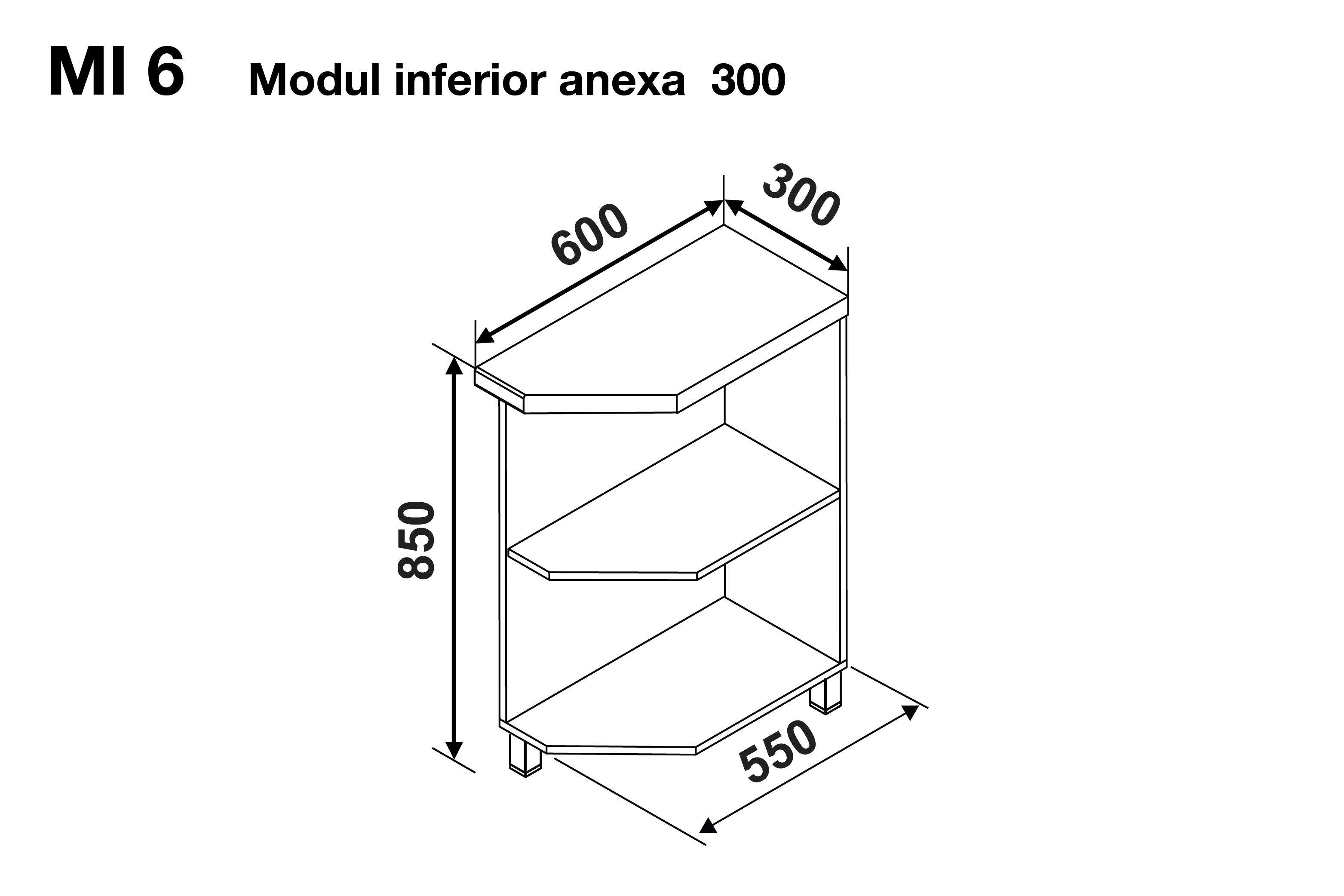Modul inferior GLORIA MI6 300 (anexă) — Capucino
