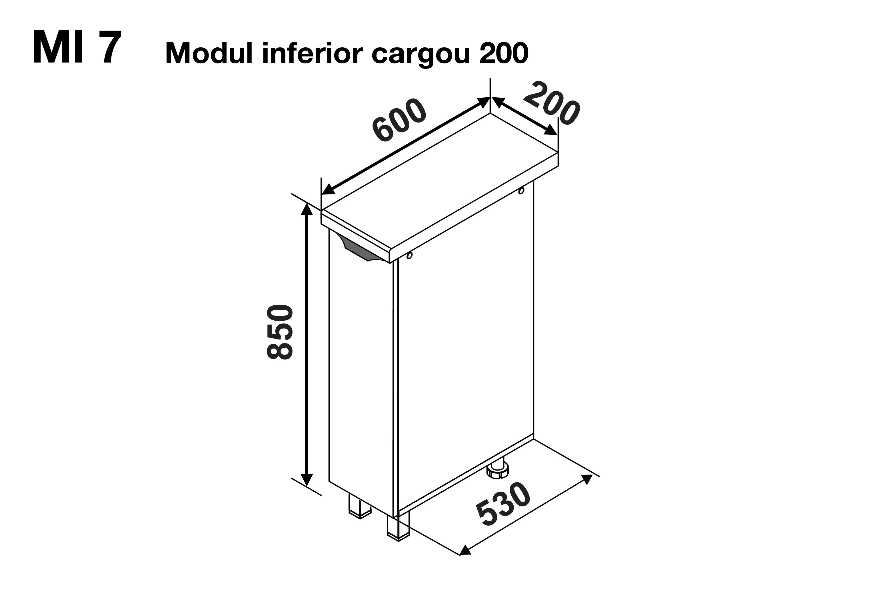 Modul inferior GLORIA MI7 200 (cargo) — Capucino