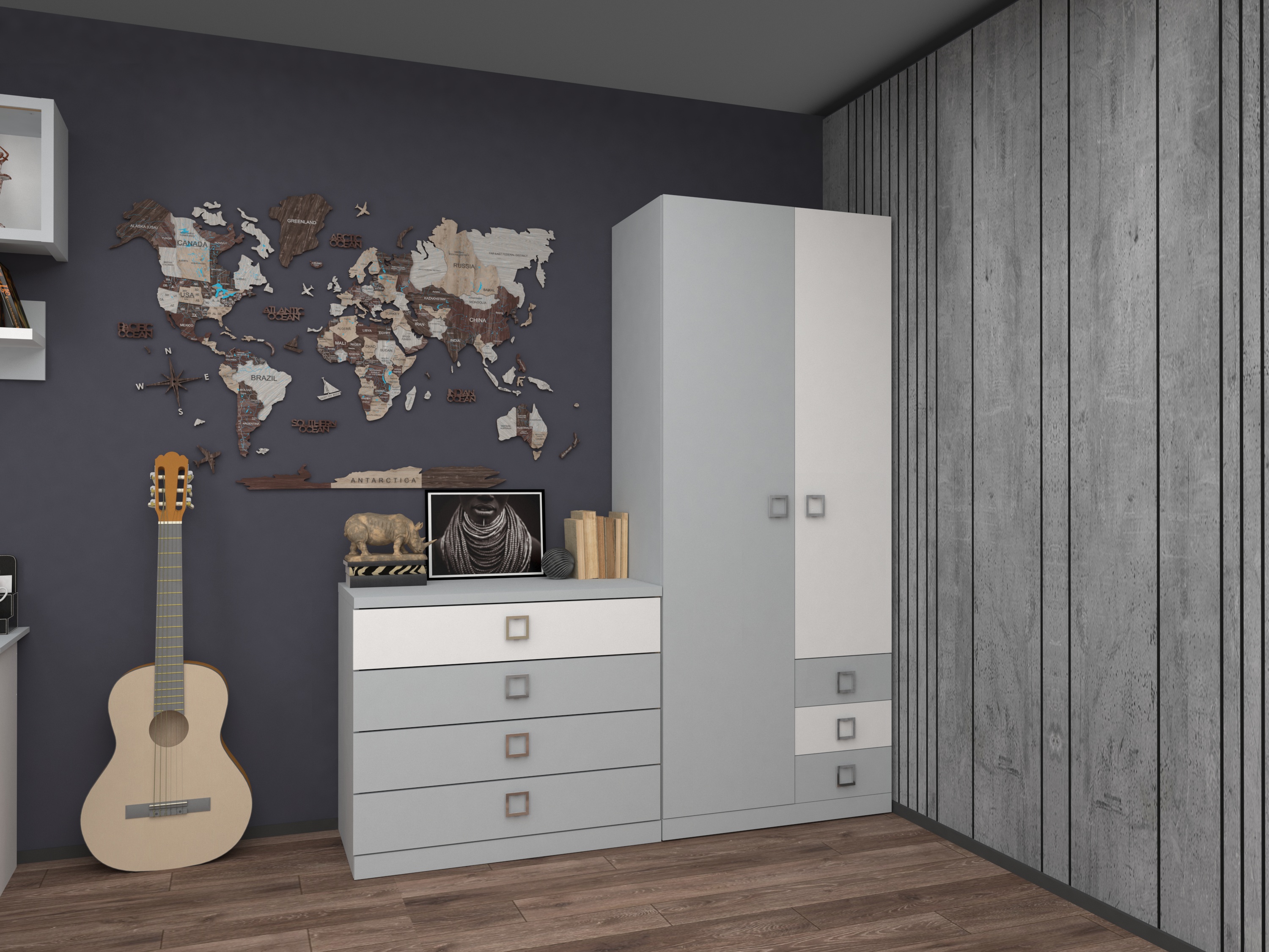 Comoda Amigo 1m — Gri