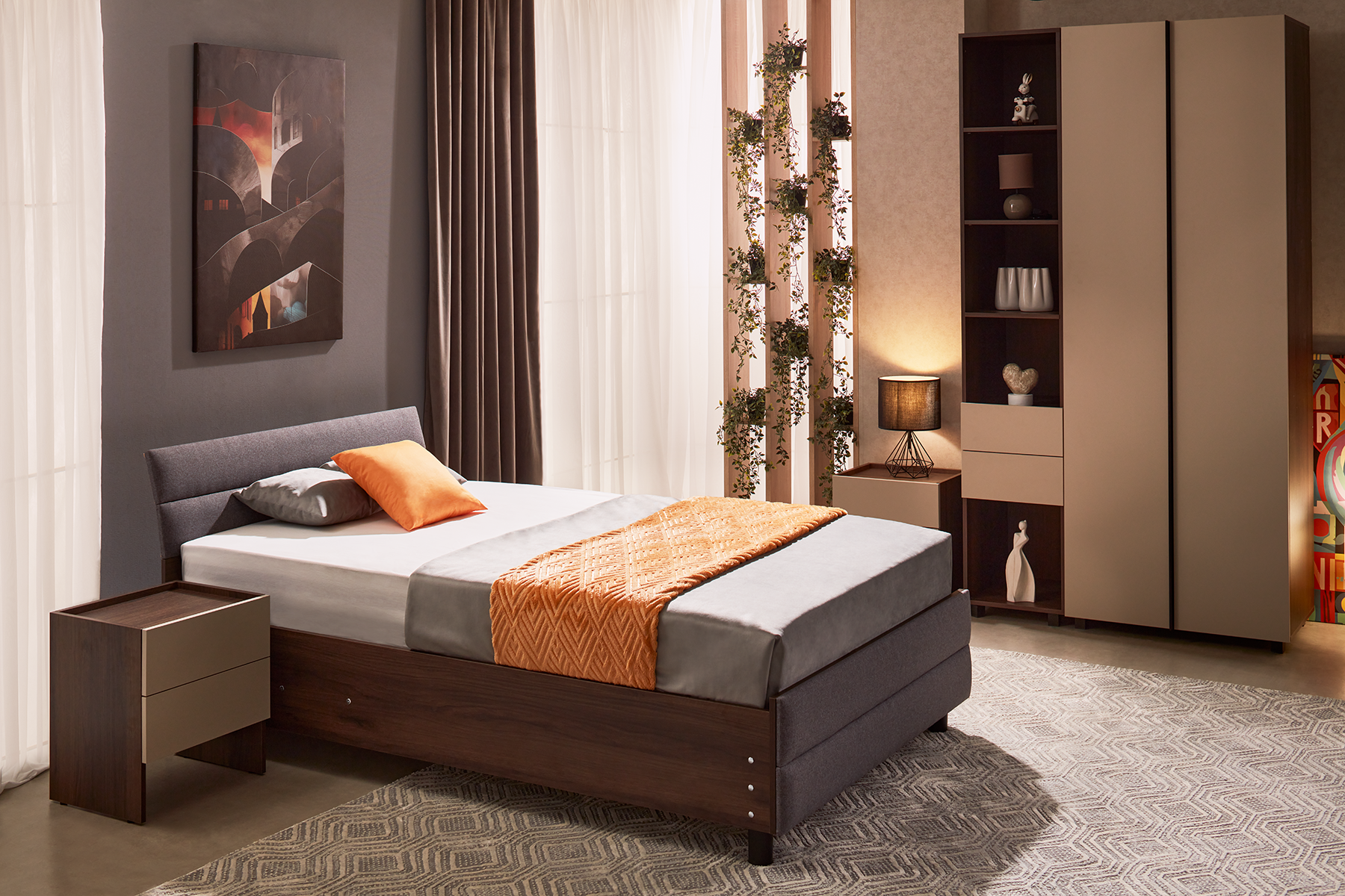 KOSMO STAR bed 0.9m — Gray