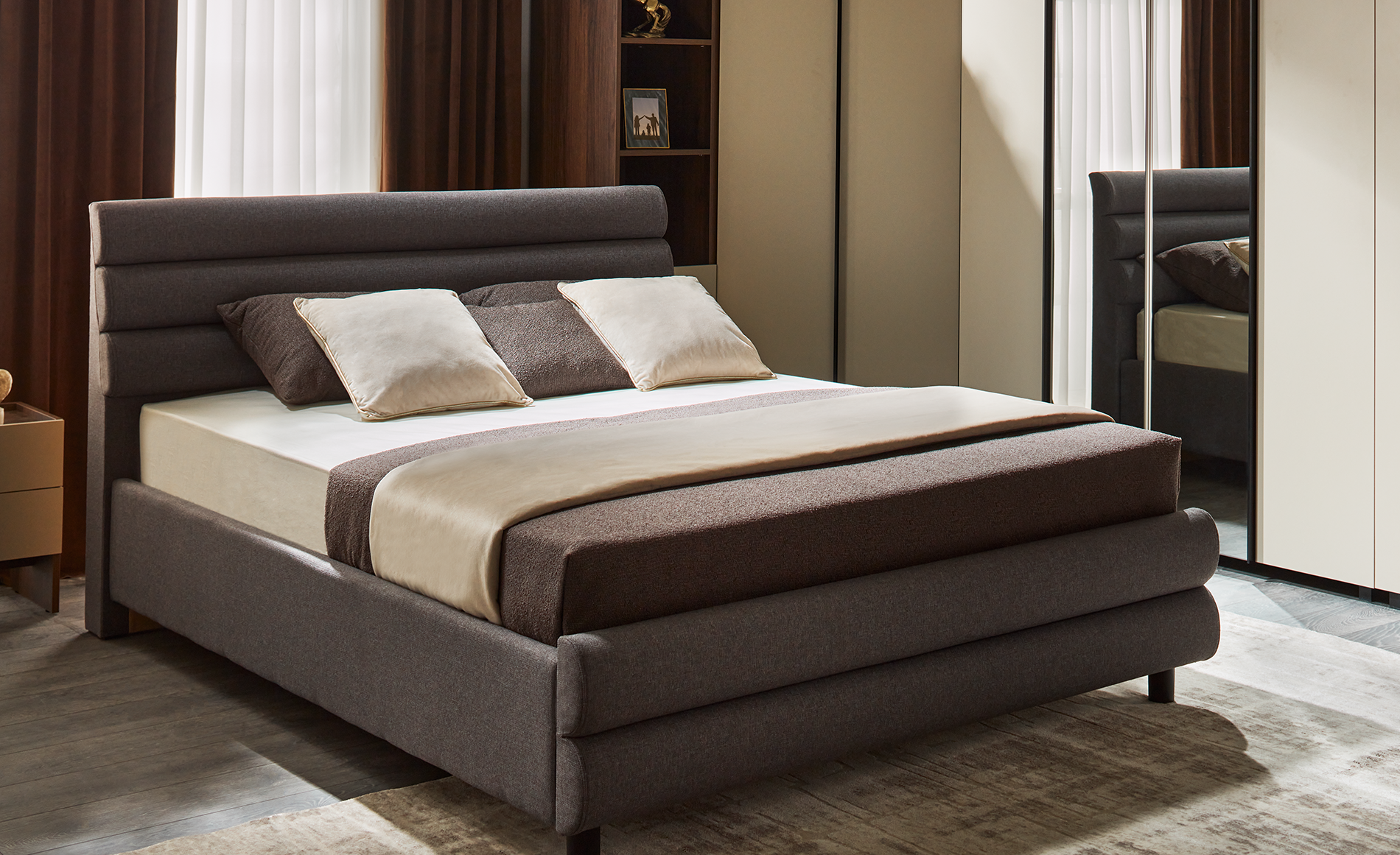 Kosmo bed 1.4m — Gray