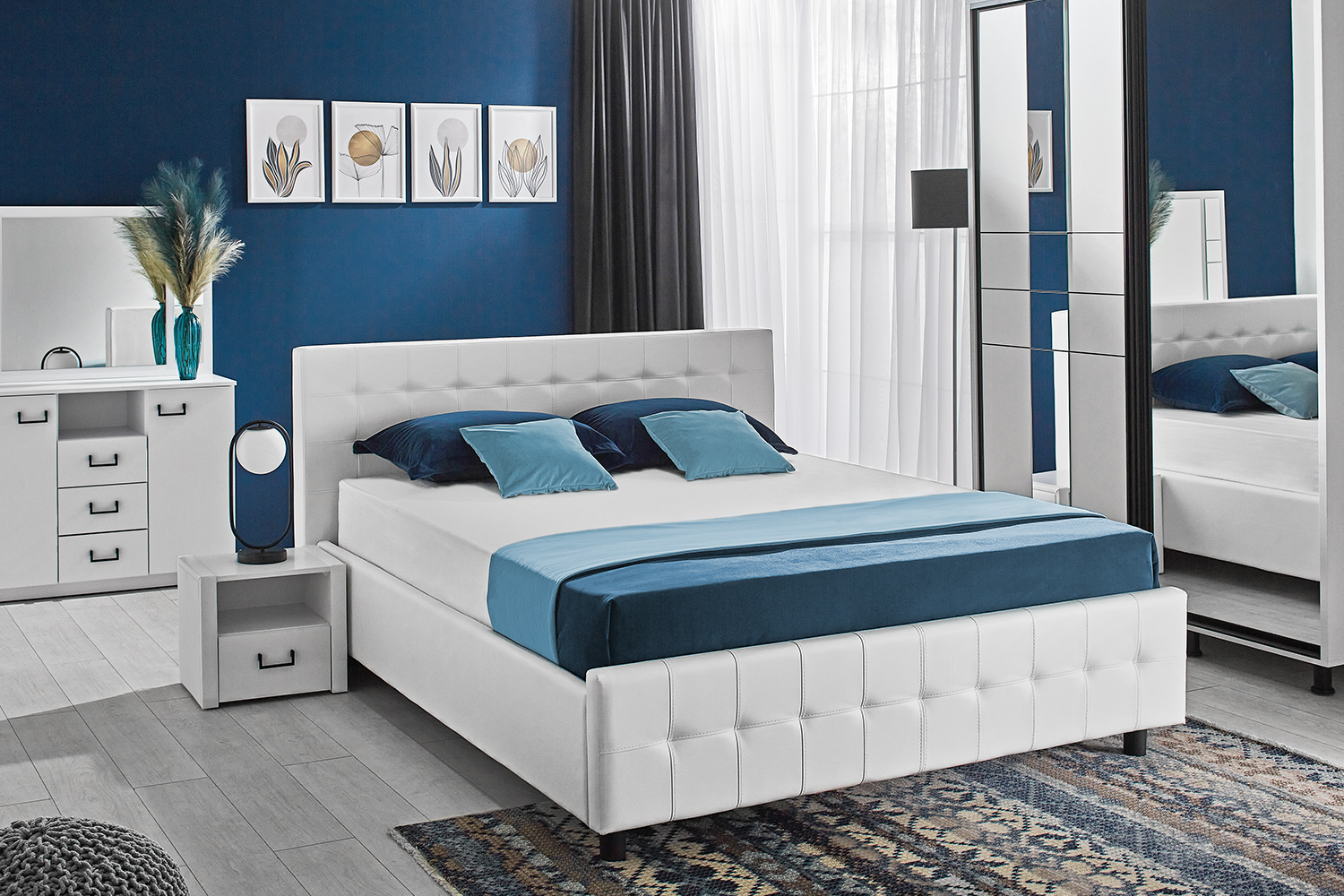 Rio bed 1.6m — White