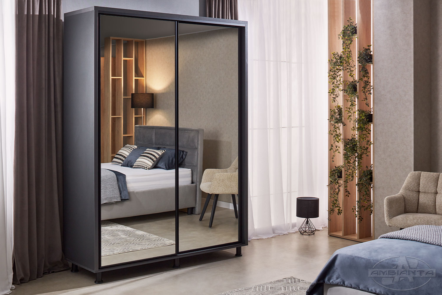 Wardrobe HAVANA 1.2 m — Graphite