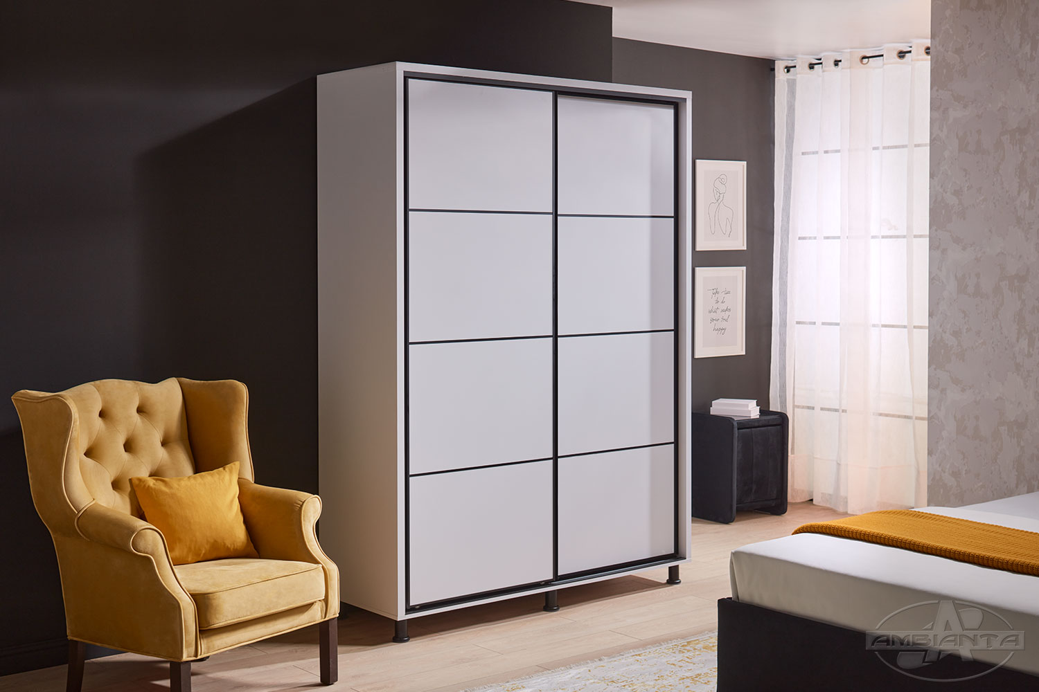 Wardrobe TORINO MFC 2 m — White