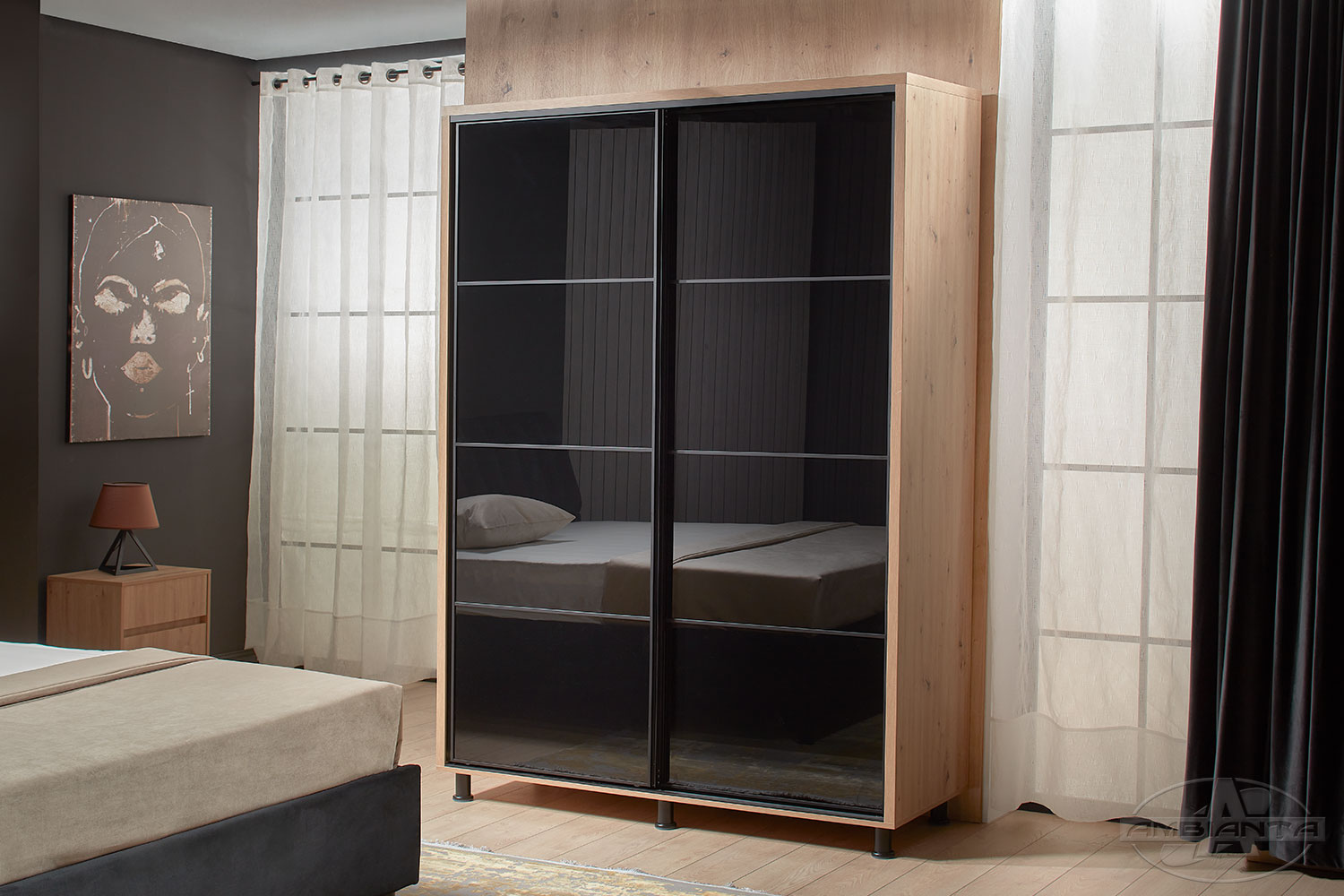 Wardrobe TORINO glass 1.8 m — Artisan