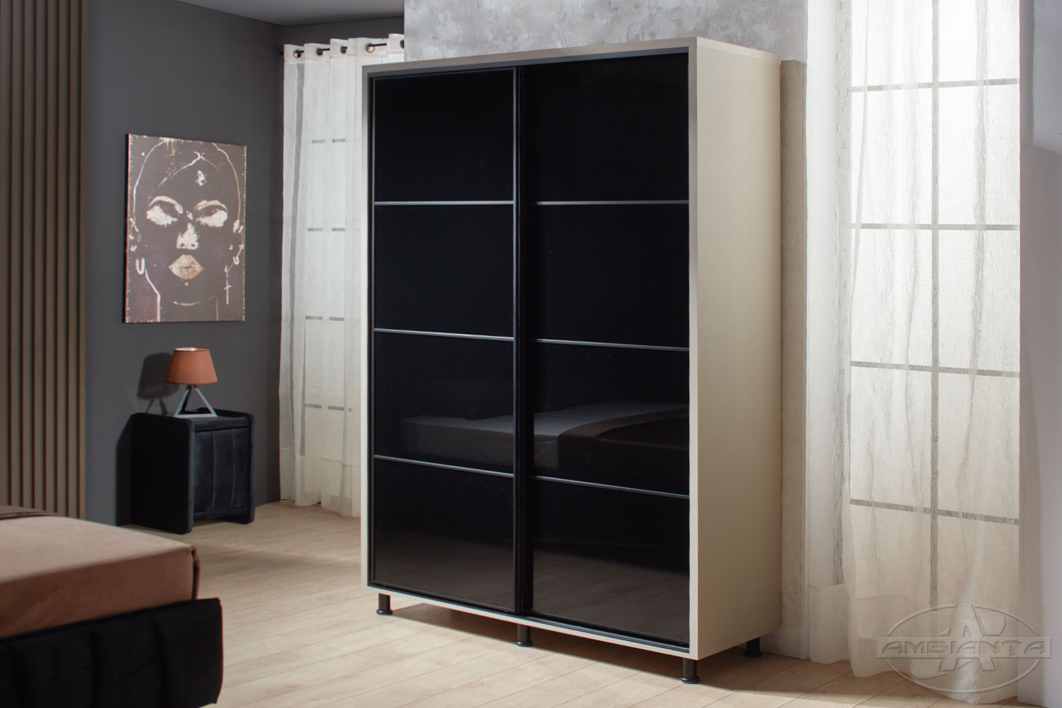 Wardrobe TORINO glass 1.8 m — Fungo