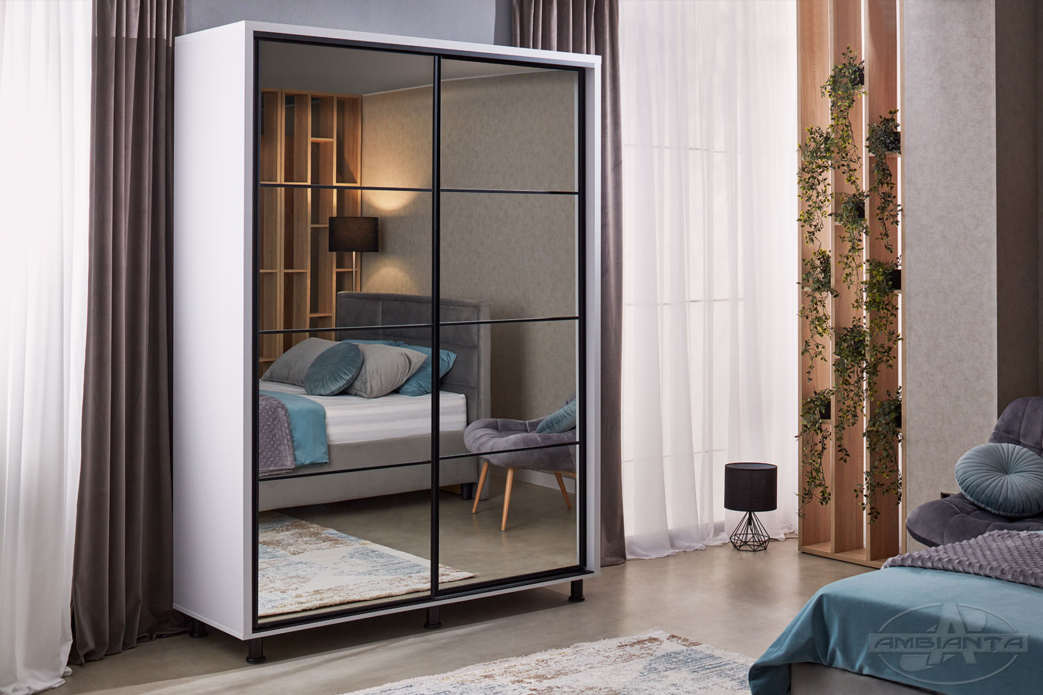 Wardrobe TORINO 1.6 m — White