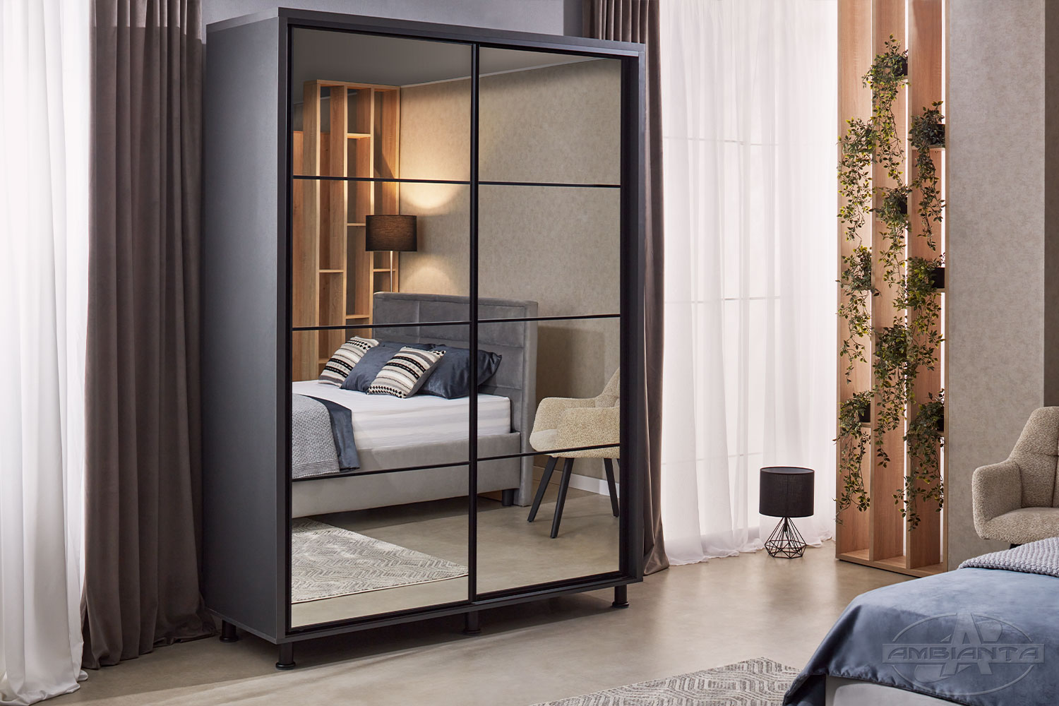 Wardrobe TORINO 1.6 m — Graphite