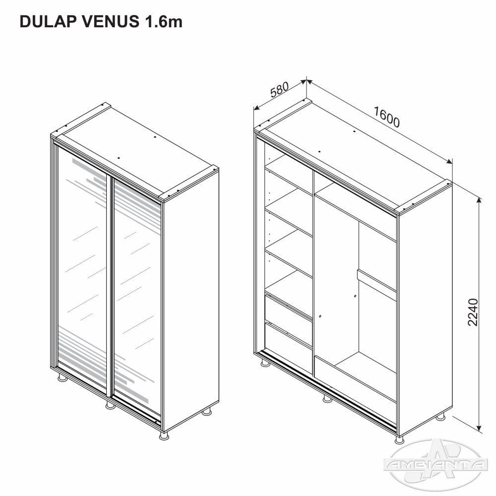 Dulap VENUS 1.6 m