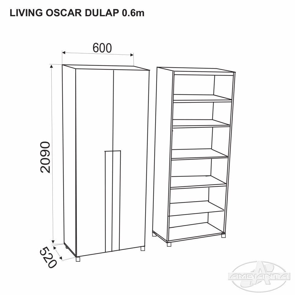 Living OSCAR dulap 0.6 m — Bardolino